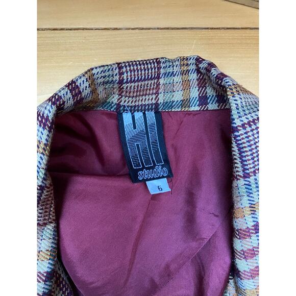 Plaid Blazer Elbow Patched - Picture 3 of 6